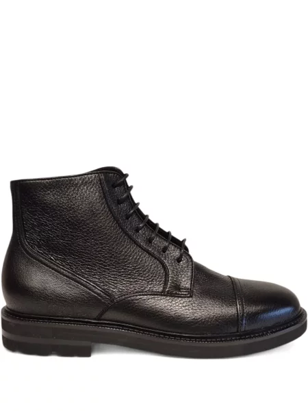 Botine Henderson Baracco cu șireturi din piele negru