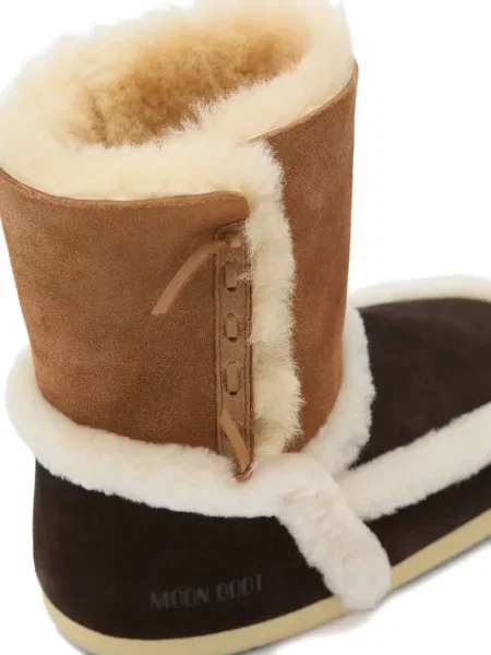 Botine Moon Boot din piele de căprioară maro