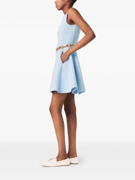 Rochie Maje cu funde de costum albastru