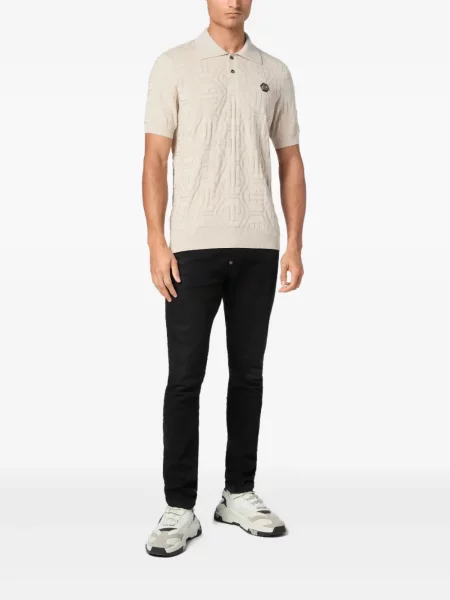 Tricou polo Philipp Plein din jacard