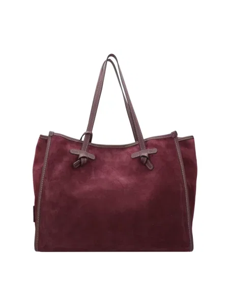 Shopperka Gianni Chiarini zamszowa czerwona