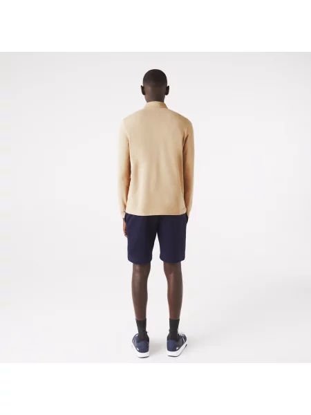 Lacoste Koszulka Polo Z Długim Rękawem Paris Classic Fit Stretch beżowa