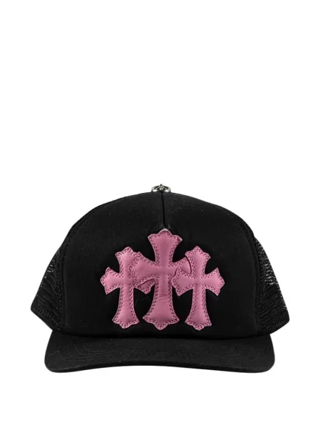 Căciulă Chrome Hearts cu motiv cu inimi negru