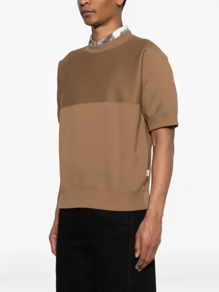 Tricou Jil Sander cu decolteu rotund maro