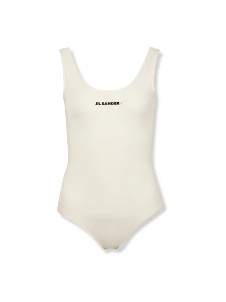 Strój kąpielowy Jil Sander z dżerseju beżowy