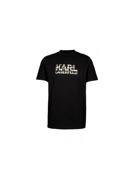 Koszulka Karl Lagerfeld z nadrukiem czarna