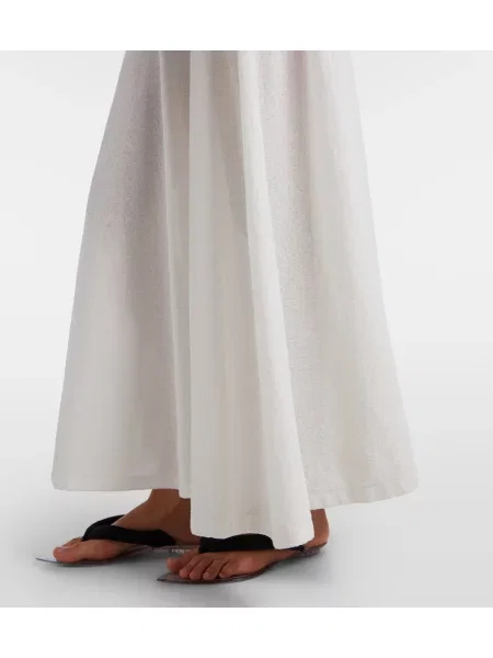 Rochie maxi Alaïa alb