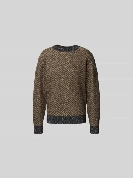 Sweter z prążkowanymi wykończeniami Closed beżowy