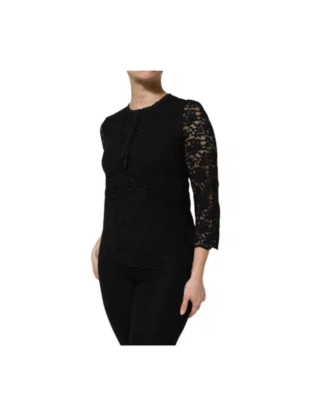 Top Dolce And Gabbana koronkowy czarny