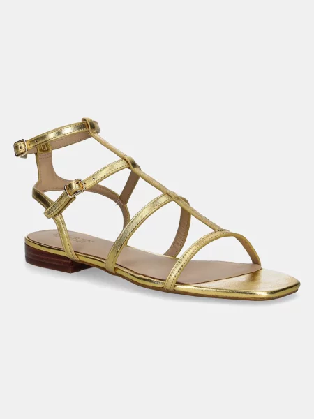 Кожени сандали Lauren Ralph Lauren Everley Gldr златисто
