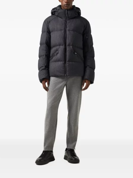 Geacă cu puf Bogner cu model herringbone gri