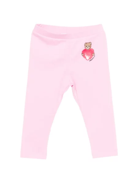 Legginsy dziecięce Moschino różowe