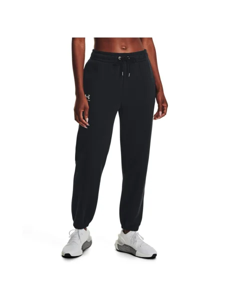 Nadrágok Under Armour Icon Fleece Jogger Black/ White XS fehér