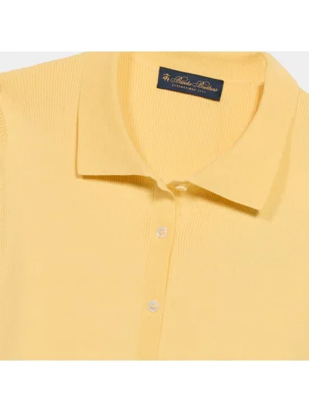 Dzianinowy kardigan Brooks Brothers żółty