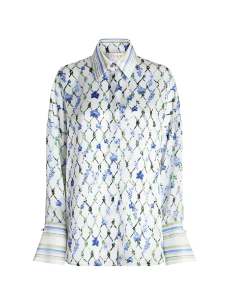 Koszula w paski Genny w paski z nadrukiem biała