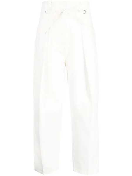 Pantaloni 3.1 Phillip Lim plisate alb