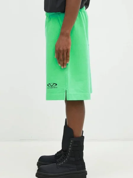 Шорты Vetements с лого зеленые