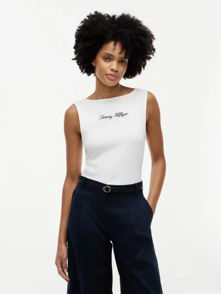 Tommy Hilfiger T-Shirt Classic Biały niebieska