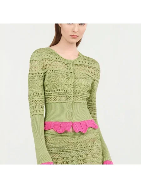 Kardigan Roberto Cavalli zielony