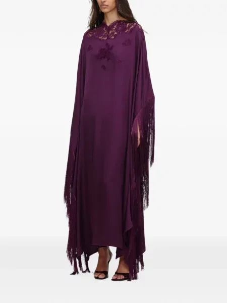 Rochie Self-portrait cu franjuri violet