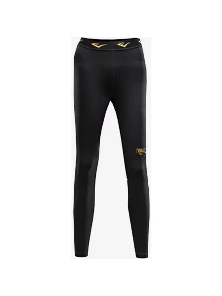 Długie legginsy Everlast Leonard w kolorze czarno-złotym L czarne