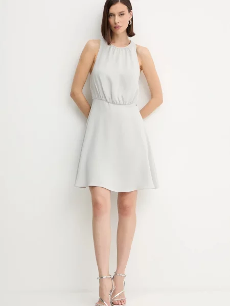 Сукня Armani Exchange mini розкльошена бежевий