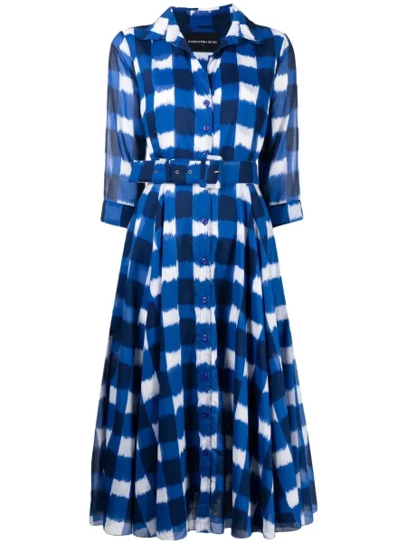 Rochie midi Samantha Sung în carouri cu imagine