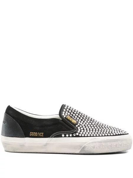 Sneakerși Golden Goose slip-on de cristal negru