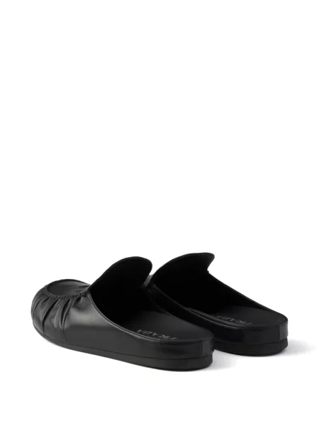 Papuci tip mules Prada din piele negru