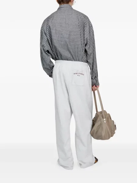 Cămașă Acne Studios în carouri gri