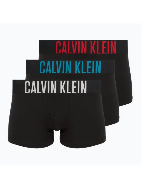 Bokserki Calvin Klein Trunk 3 pary black w/oatmeal logo/black w/age czarne