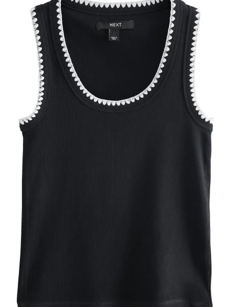 Next Top z naramnicami črna