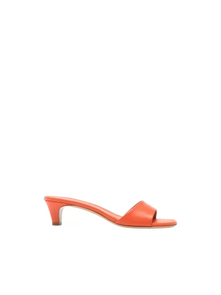 Klapki Ferragamo pomarańczowe