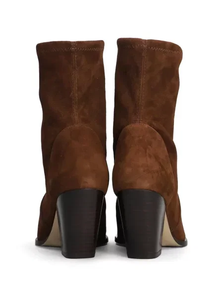 Μποτάκια Stuart Weitzman σουέντ καφέ
