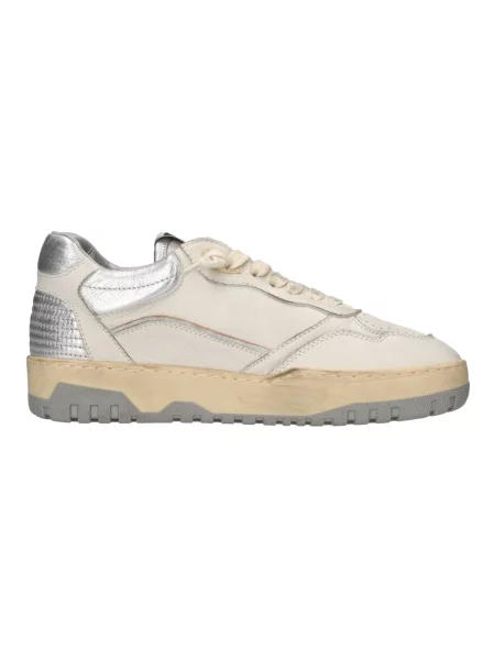 Sneakersy 4b12 skórzane beżowe