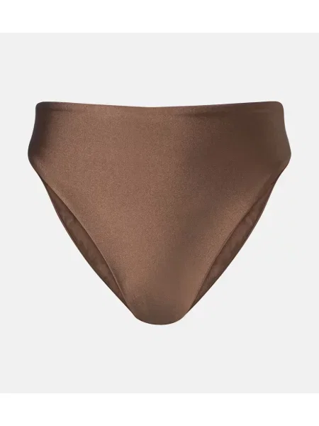 Bikini Jade Swim cu talie înaltă maro
