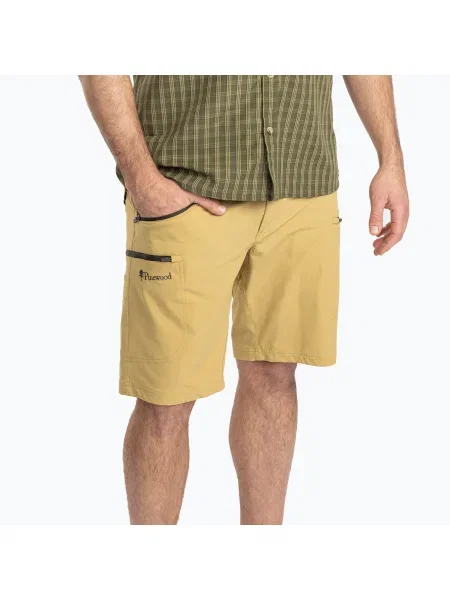 Pantaloni scurți de trekking pentru bărbați Pinewood Abisko Light Stretch golday hay pentru bărbați