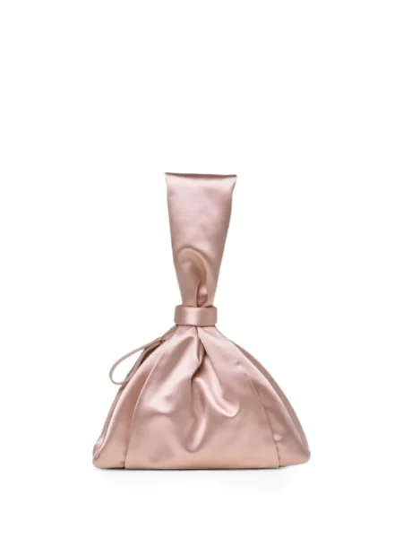 Geantă plic Alberta Ferretti din satin roz