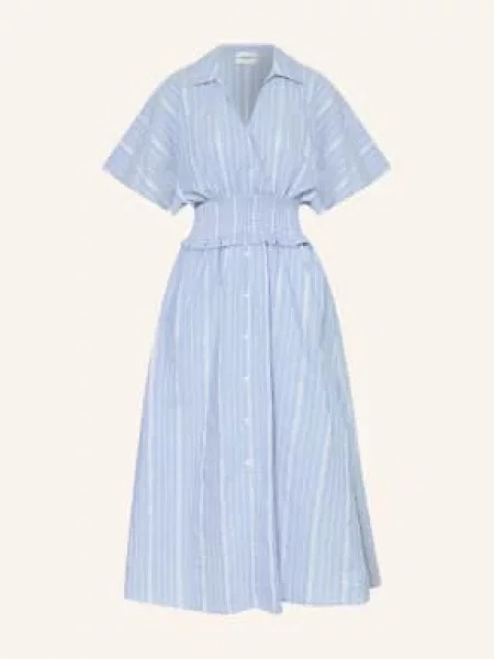 Claudie Pierlot Sukienka Z Falbanami blau biała