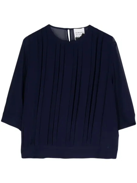 Przezroczysta bluzka Edward Achour Paris niebieska