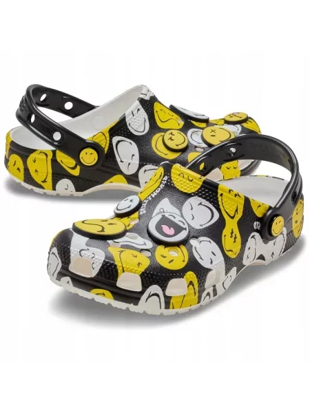 Chodaki Dla Dzieci Crocs Classic Smiley Clog czarne