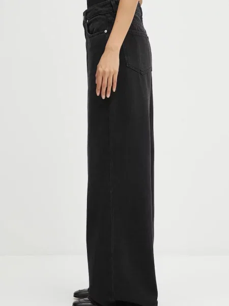 GANNI jeans Soft Rigid Denim Baggy negru