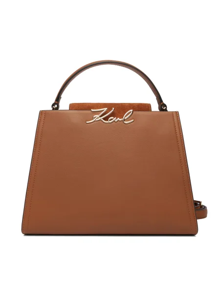 Karl Lagerfeld Kézitáska Karl Lagerfeld Sac à poignée supérieure K/Signature Tan Foncé' barna