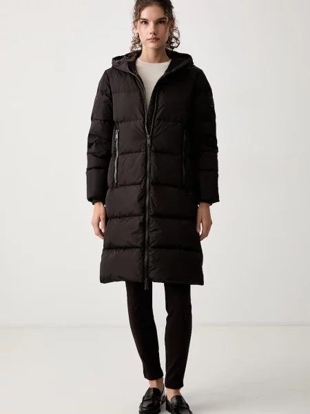 Armani Exchange péřový kabát dámský hnědý