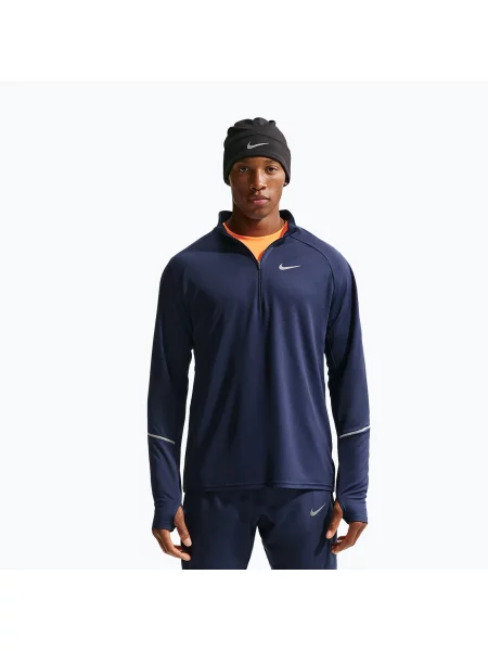 Férfi futó pulóver Nike Miler Dri-Fit UV Zip midnight navy. Méret: L