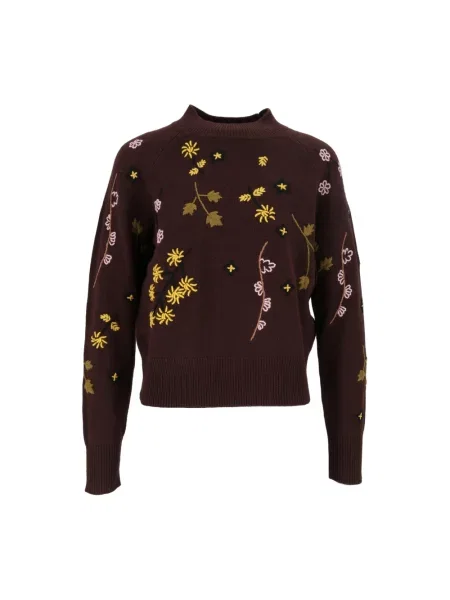 Sweter Weekend Max Mara wełniany brązowy