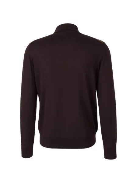 Gulerat cardigan Lardini cu model pepito maro
