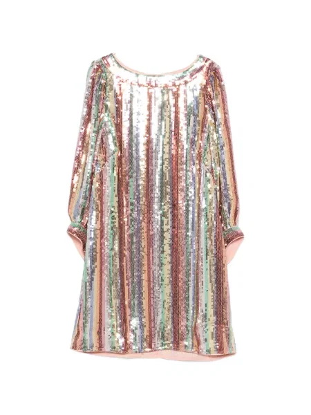 Rochie mini Rixo cu dungi de costum roșu