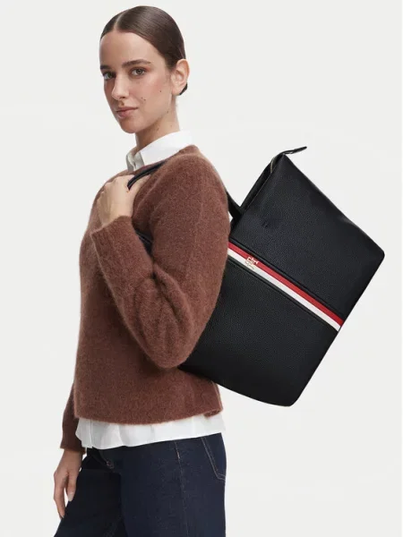 Torbica Tommy Hilfiger Th Corp Ess Tote Tamnoplava