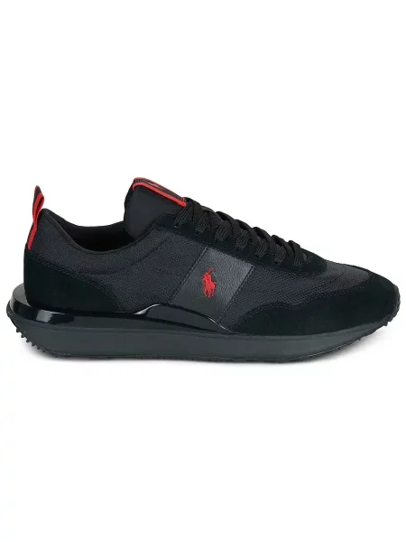 Sneakerși Polo Ralph Lauren din dantelă negru